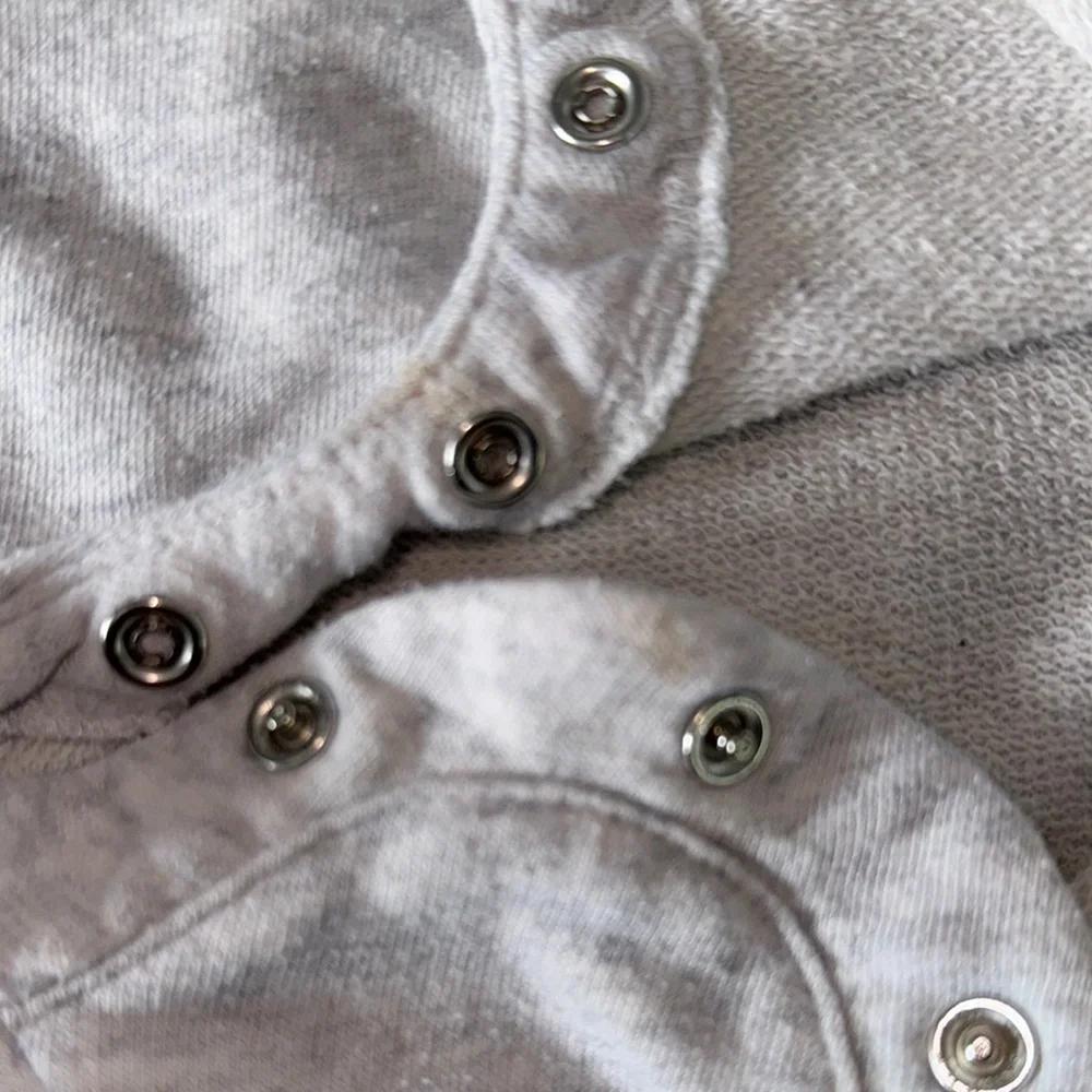 Old Navy Gray Sleeveless French Terry Shortalls | 6-12M